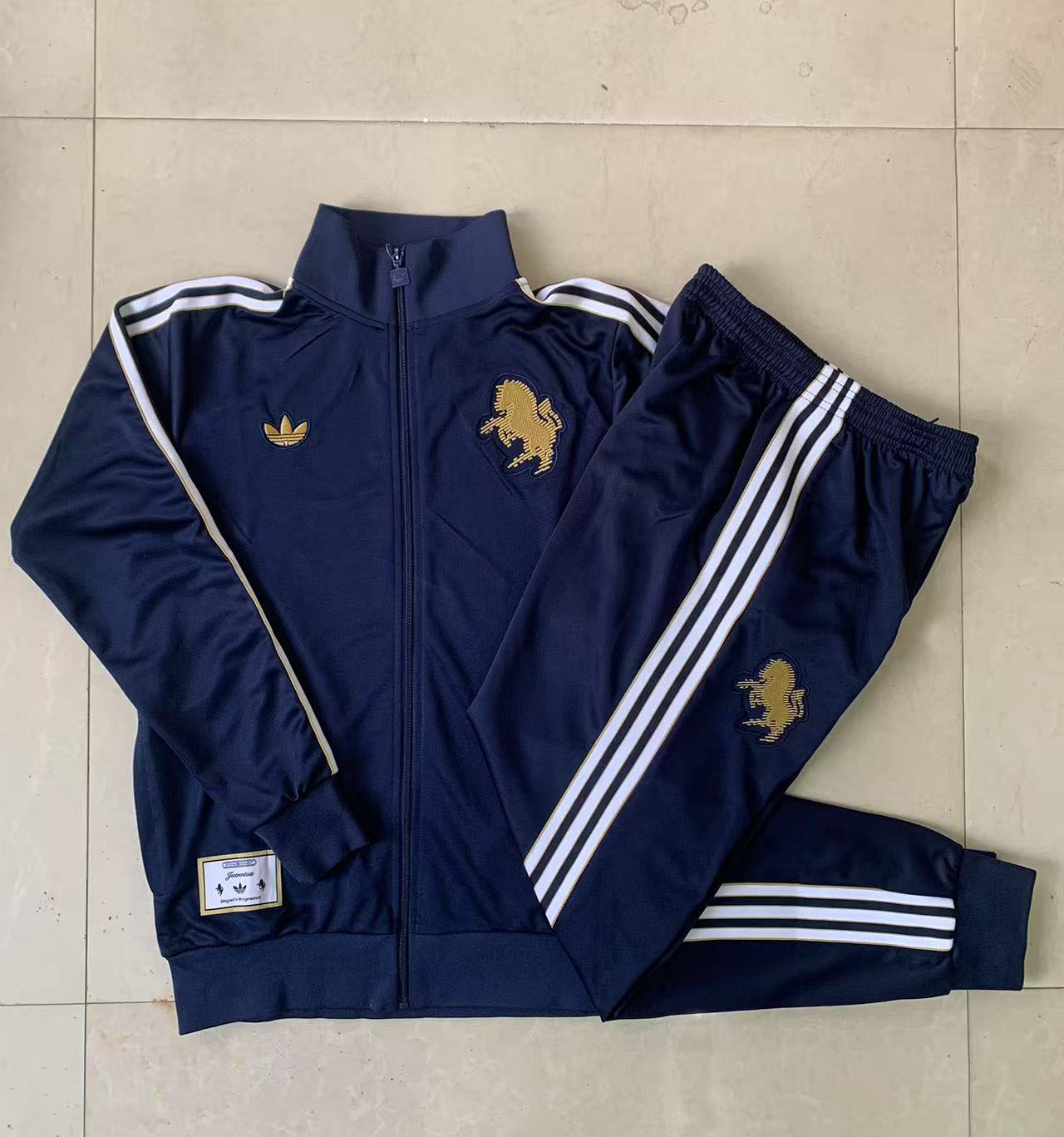 Kids Juventus Training Kit (Jacket+Pants) Cyan 2025/26