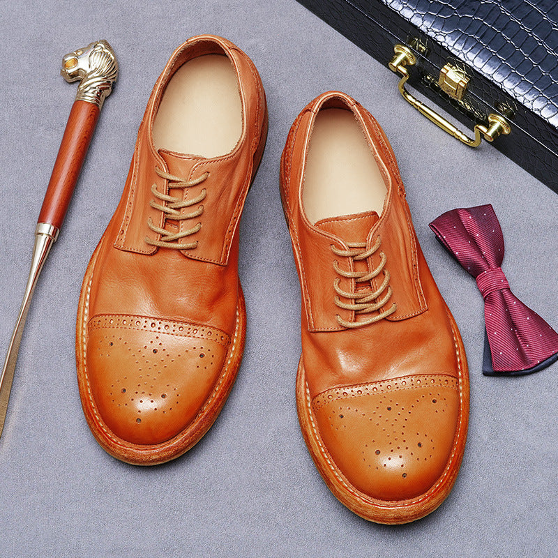 (Ships in 6 days)Men’s Goodyear Welted Handmade Leather Dress Shoes 82711