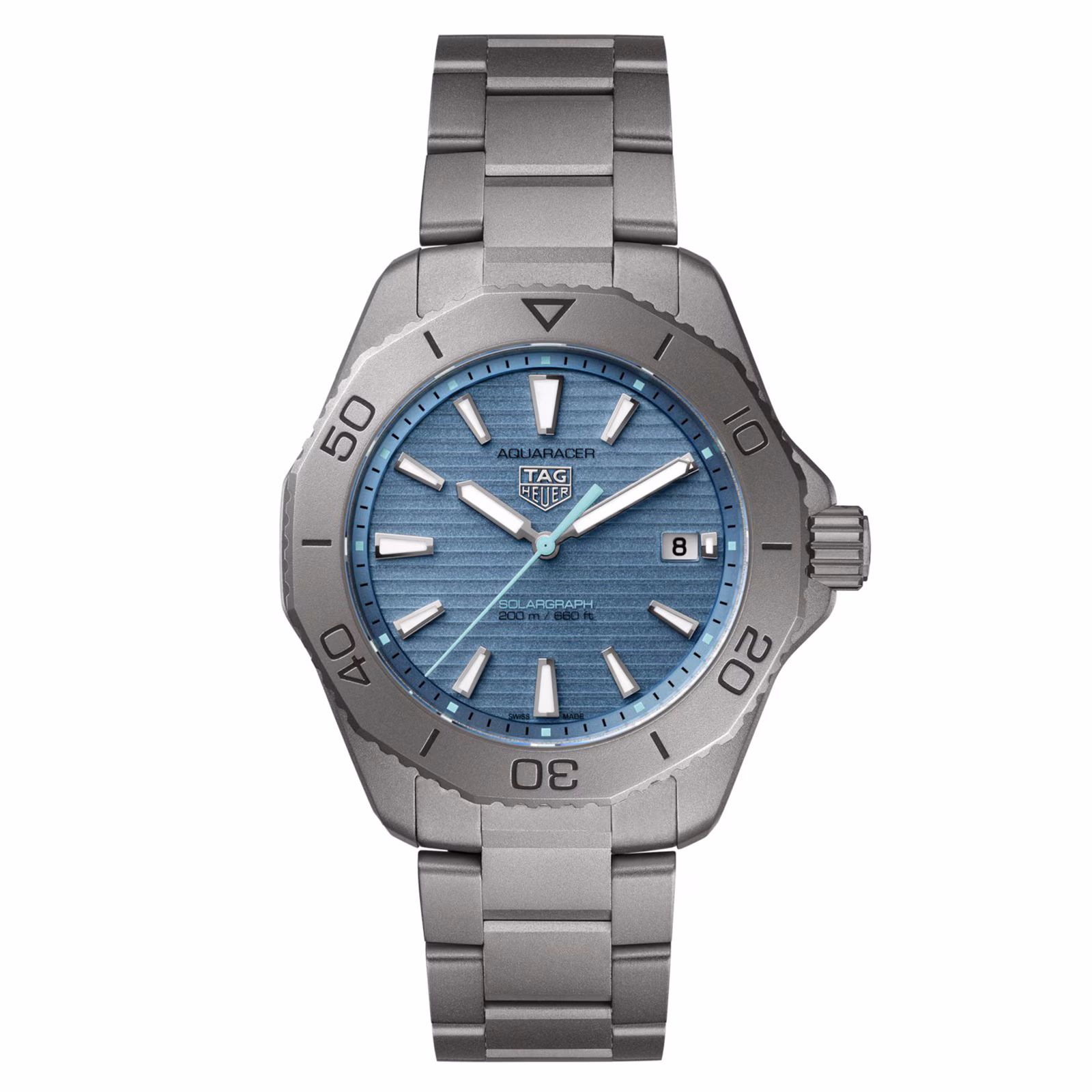 [2026 Mirror Grade]TAG Heuer Aquaracer Professional 200 Solargraph Titanium 40mm Mens Watch Blue WBP1182.BF0000