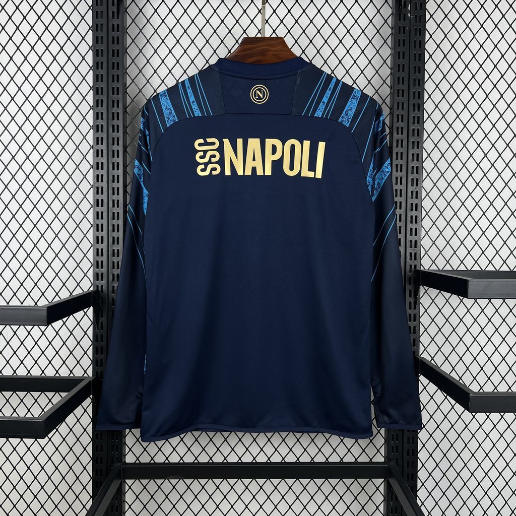 Napoli Football Jersey Pre-Match Long Sleeve Custom Shirt 2025-26