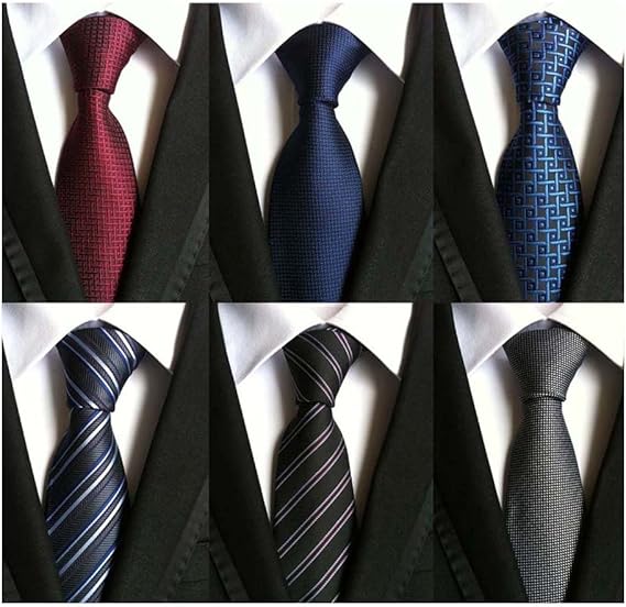 JERMYN Lot 6 PCS Classic Men's Silk Tie Necktie Woven JACQUARD Neck Ties