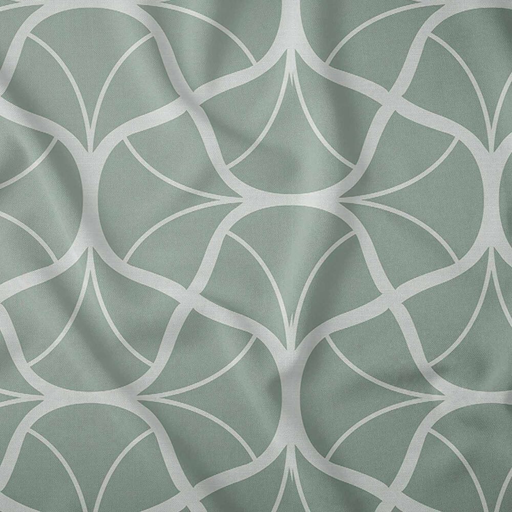 HOME SATIN Pościel satynowa 140 x 200 cm Home Satin, miętowa z geometrycznym wzorem