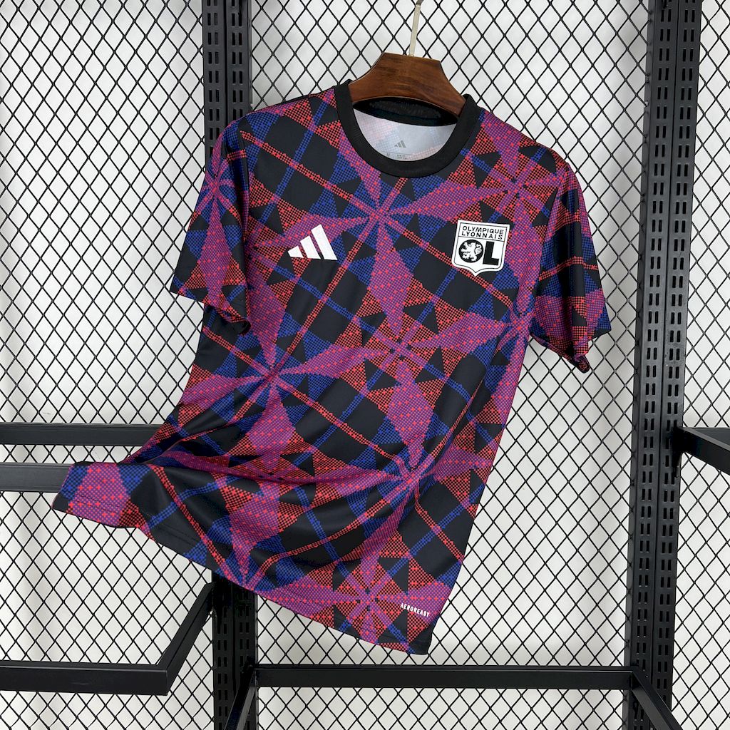 Olympique Lyonnais Football Jersey Pre-Match Training Custom Shirt 2025-26