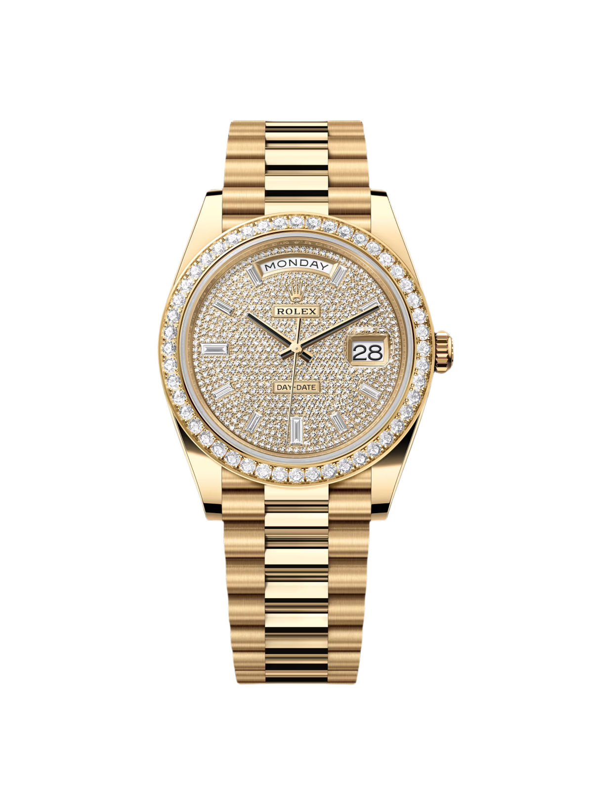 [2026 Mirror Grade]RLX Day-Date 40mm Diamond Dial Watch 228348RBR-0037