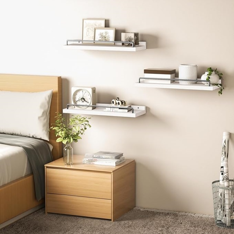 Blue Floating Shelves