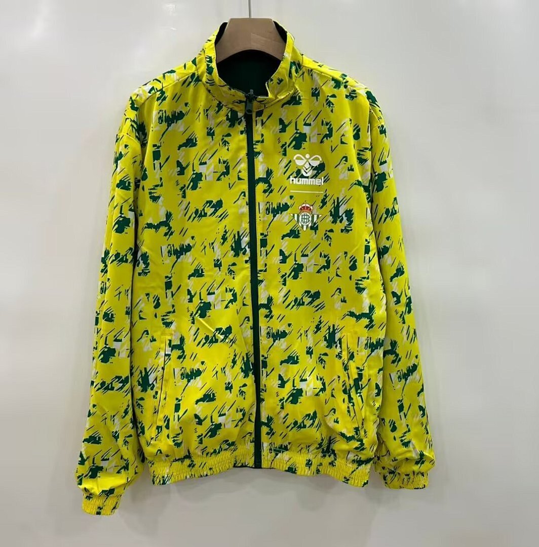 Real Betis Reversible Double-Sides Windbreaker Jacket Green&Yellow 2025/26