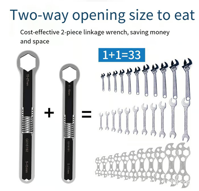 23 in 1 multifunctional wrench swivel adjustable plum wrench🛠