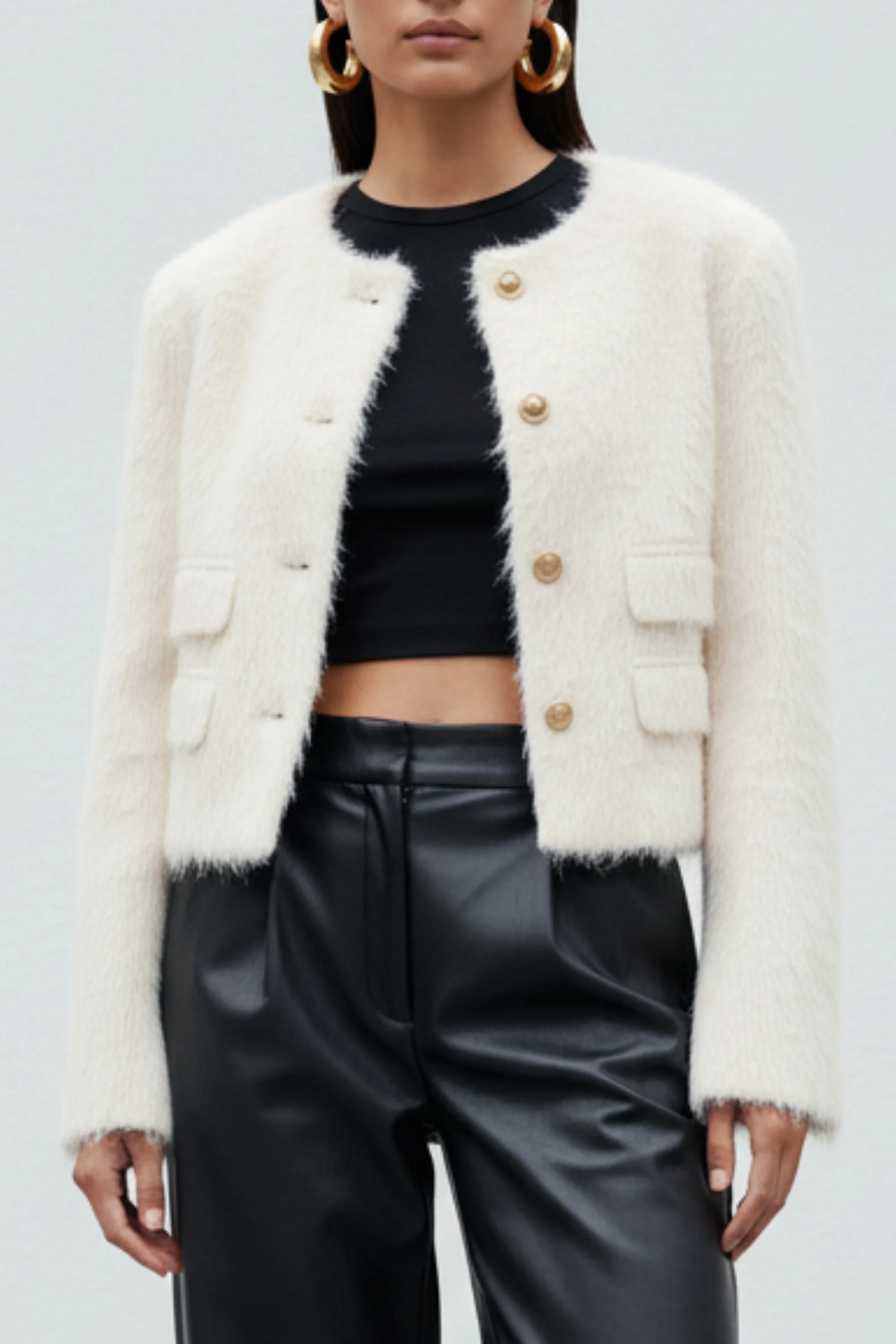 Plush Ivory Frost Blazer