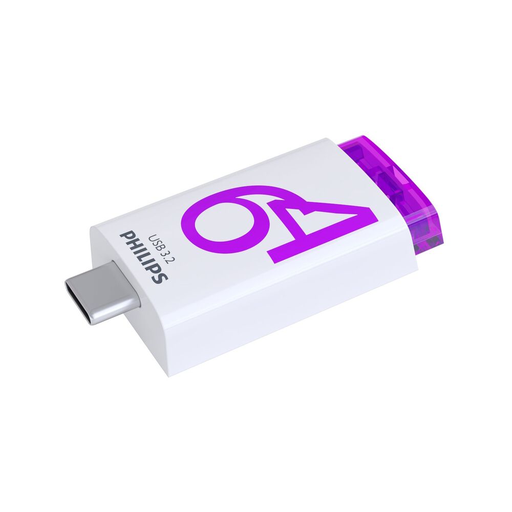 PHILIPS Pendrive Philips Click 64 GB, fioletowy