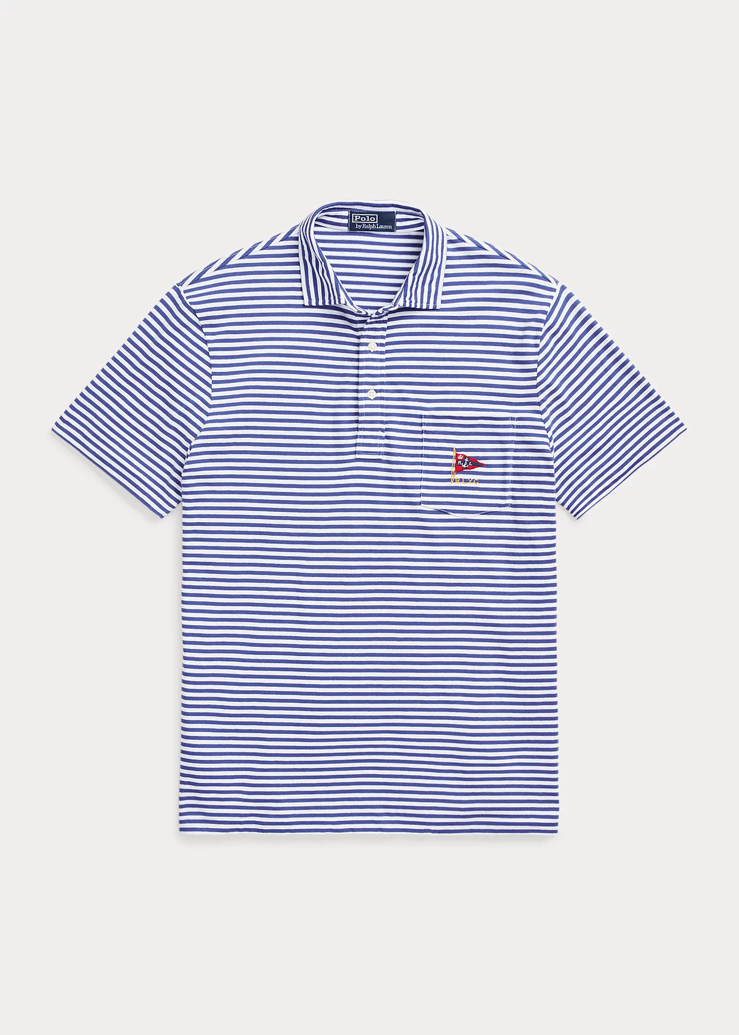 Classic Fit Striped Lisle Polo Shirt