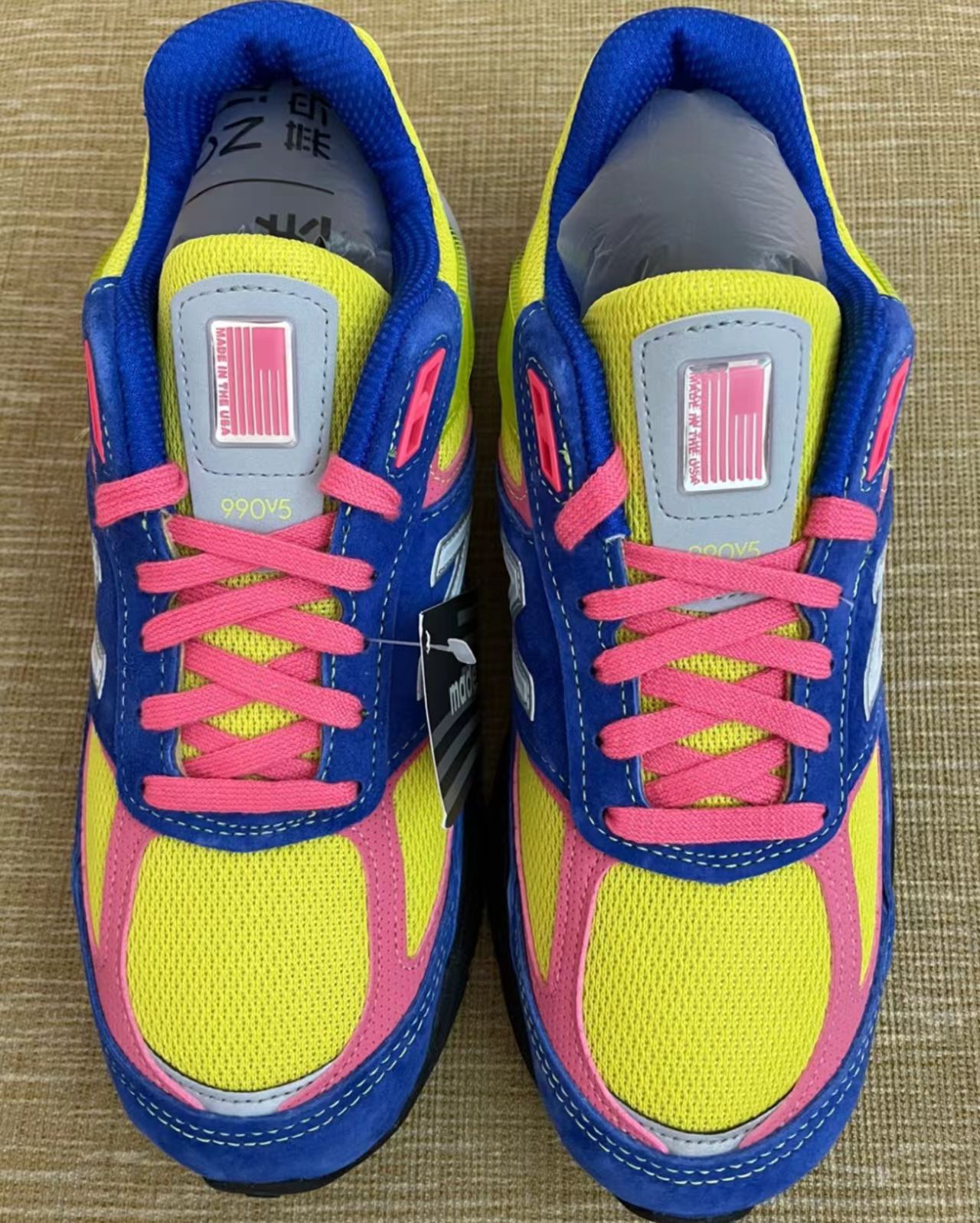 New Balance 990v5 Blue Yellow Pink
