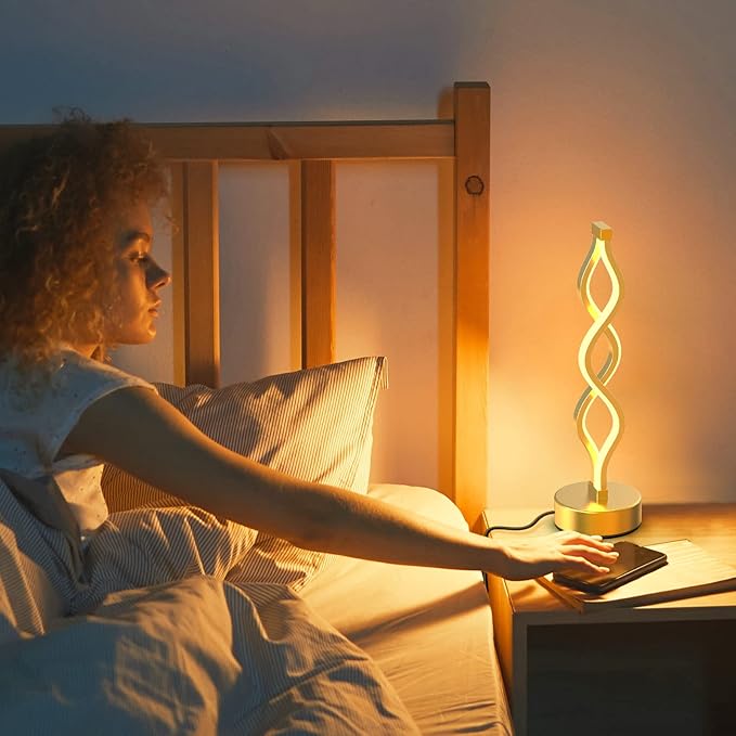 Gold Infinity Spiral LED