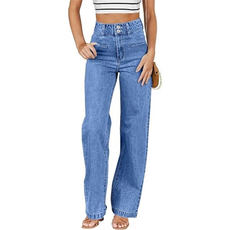 CHICDENLY Women's Jeans High Waisted Straight Leg