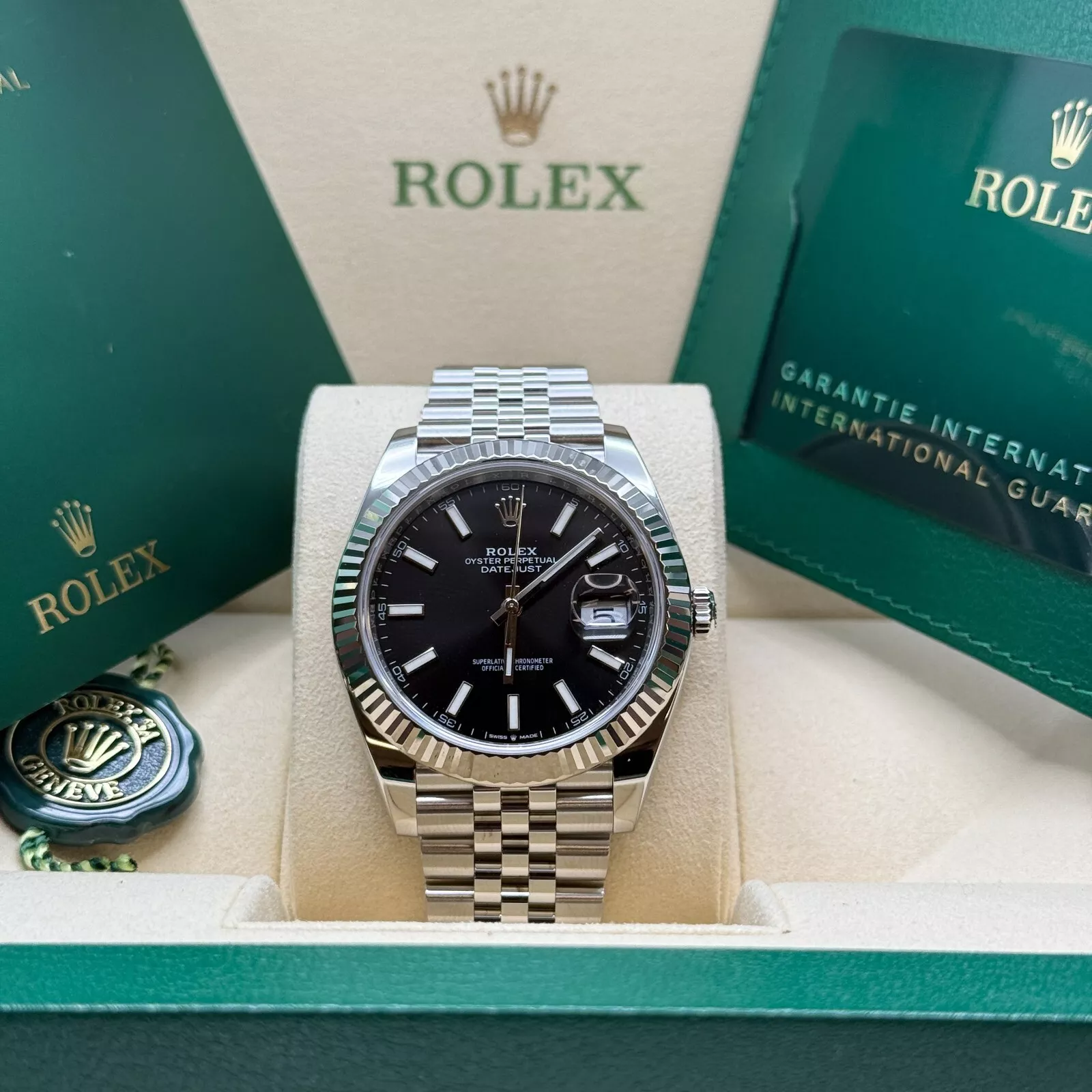 [2026 Mirror Grade]RLX  Datejust Black Index Jubilee 41mm Stainless Steel - 126334-0018
