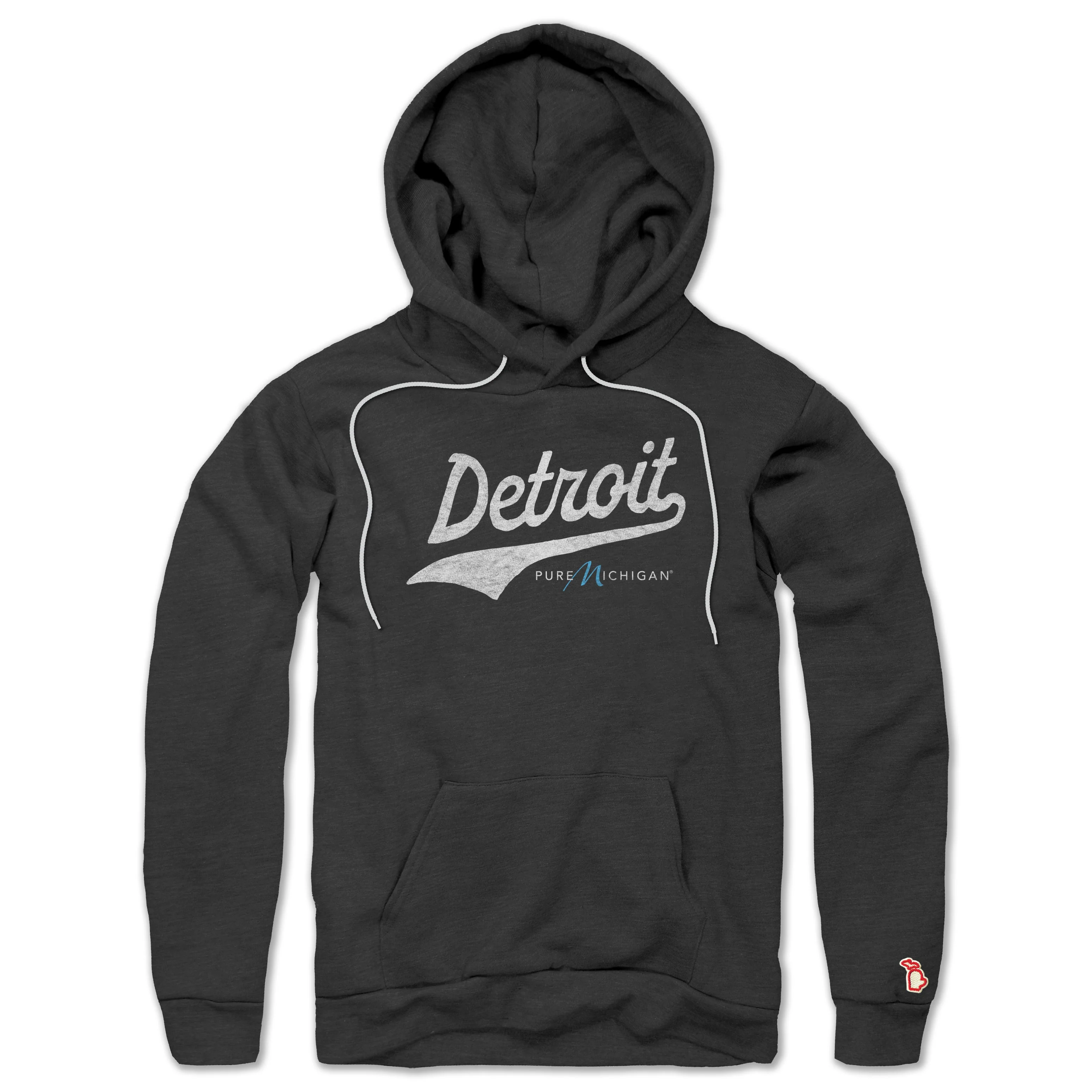 PURE MICHIGAN - DETROIT SCRIPT ALL SEASON HOODIE (UNISEX)