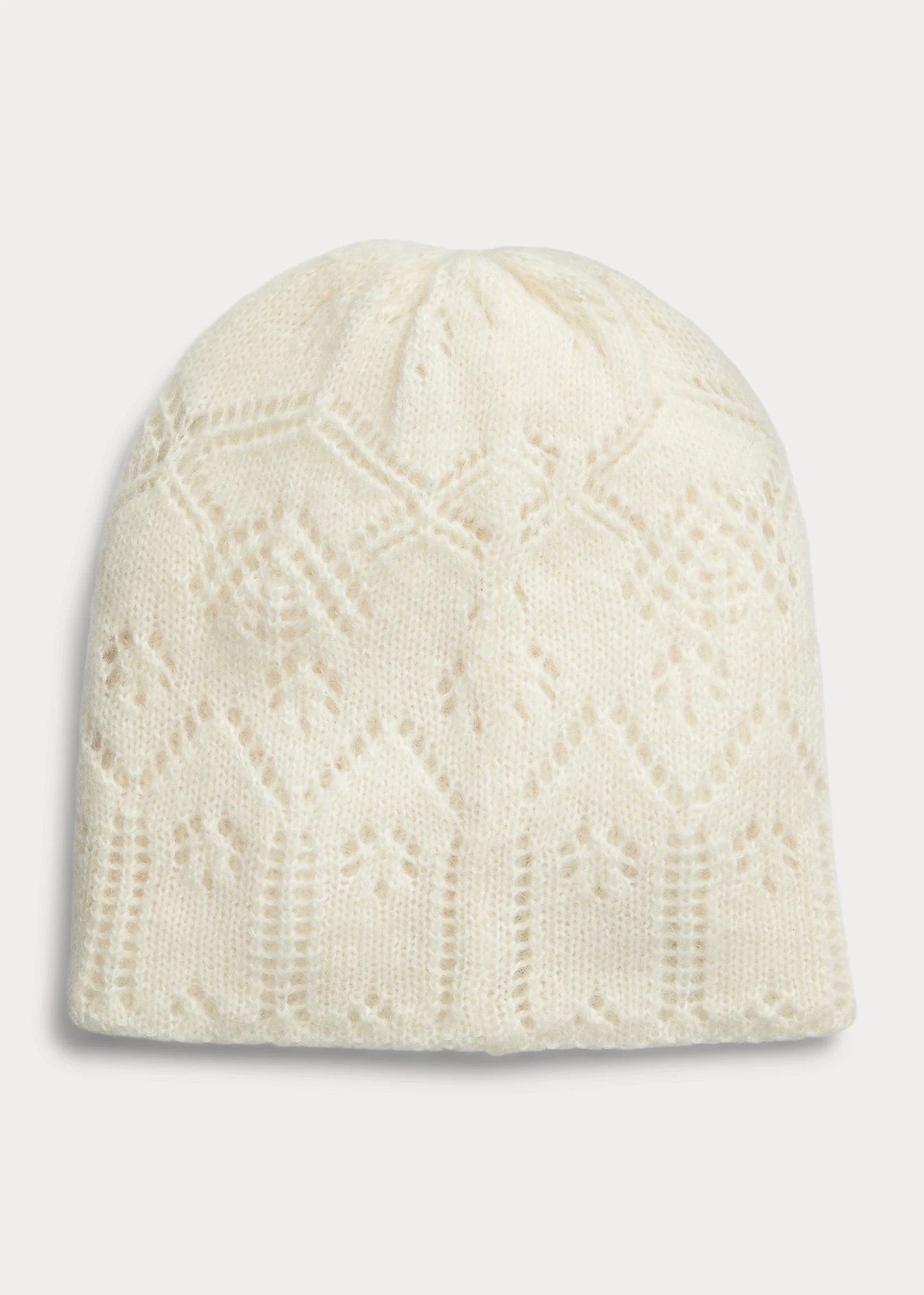 Pointelle-Knit Wool-Blend Beanie