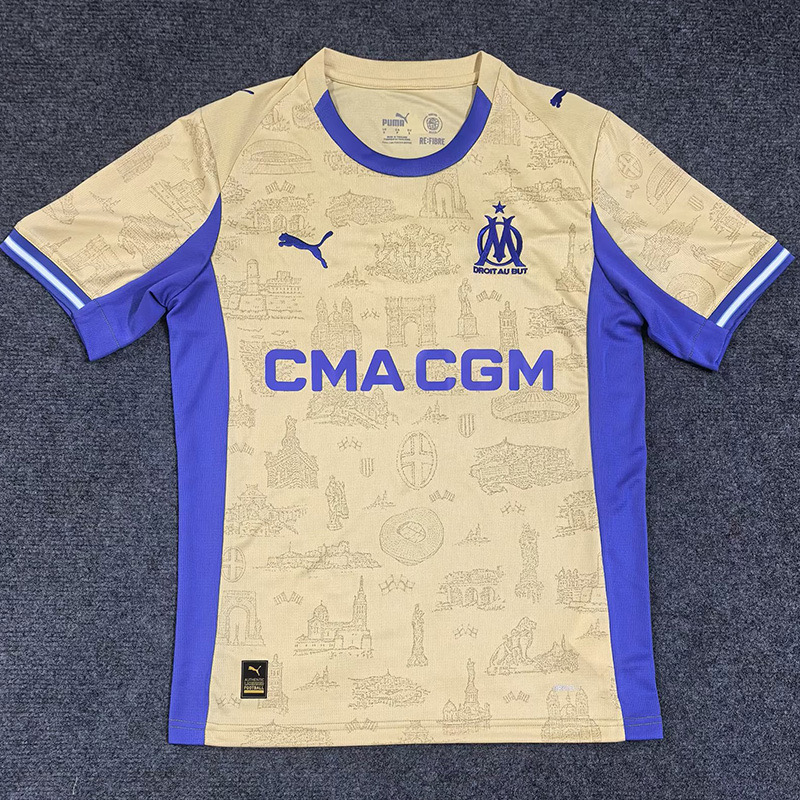 Marseille Soccer Jersey Fourth Away Custom Shirt 2025/26