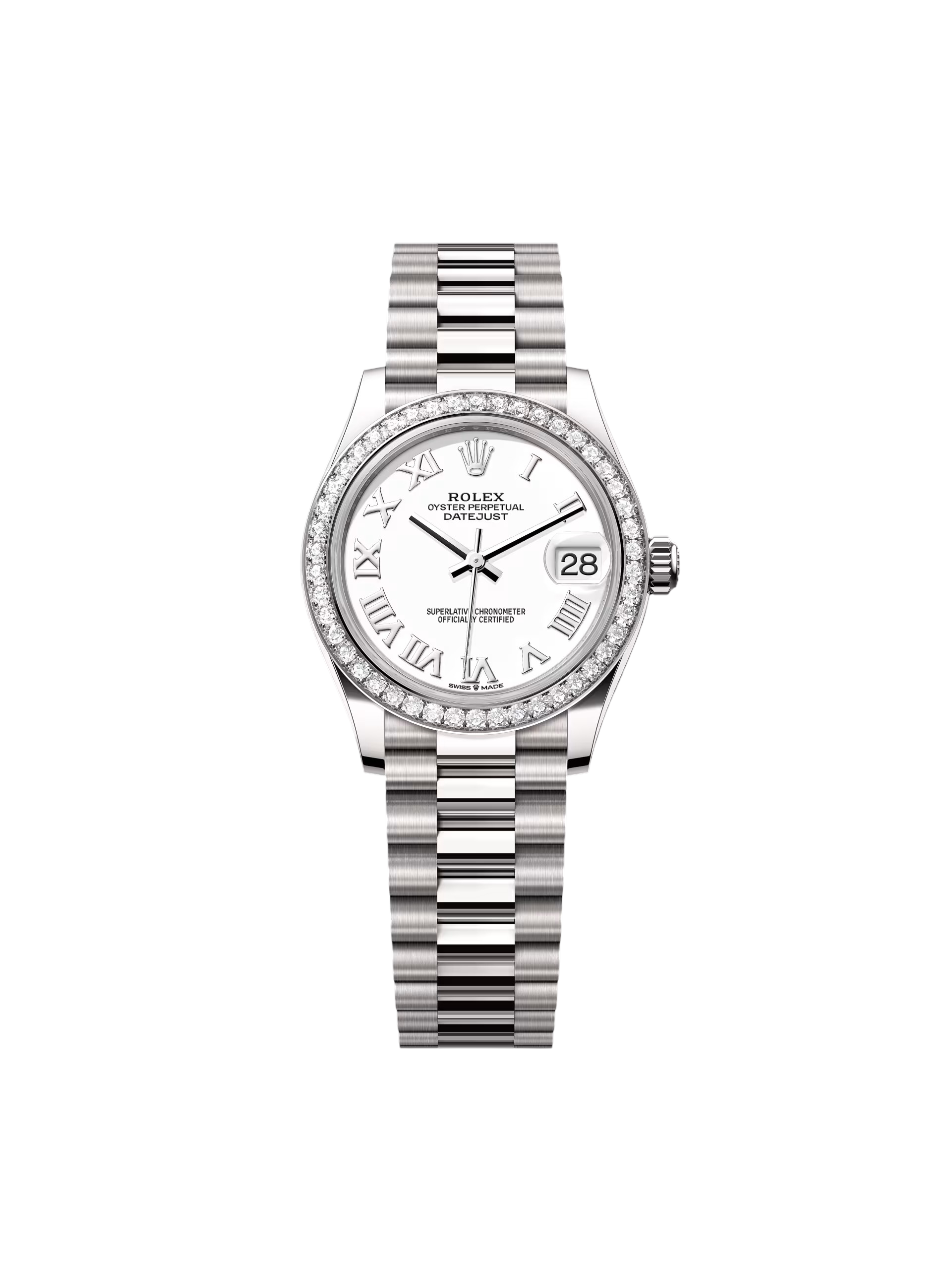 [2026 Mirror Grade]RLX Datejust m278289RBR-0007 White Dial White Gold President Watch