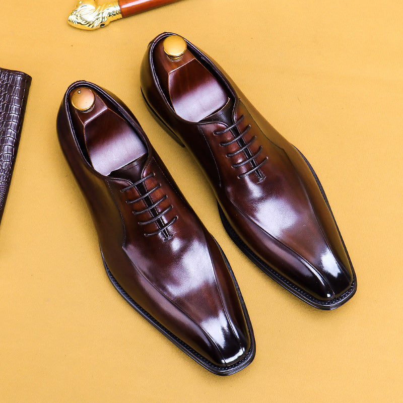 Men’s Handmade Square-Toe Oxford Shoes 89256