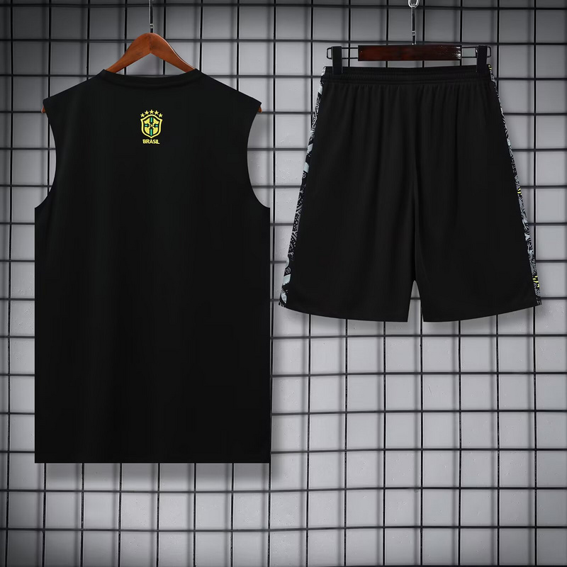 Brazil Sleeveless Training Kit Black 2025