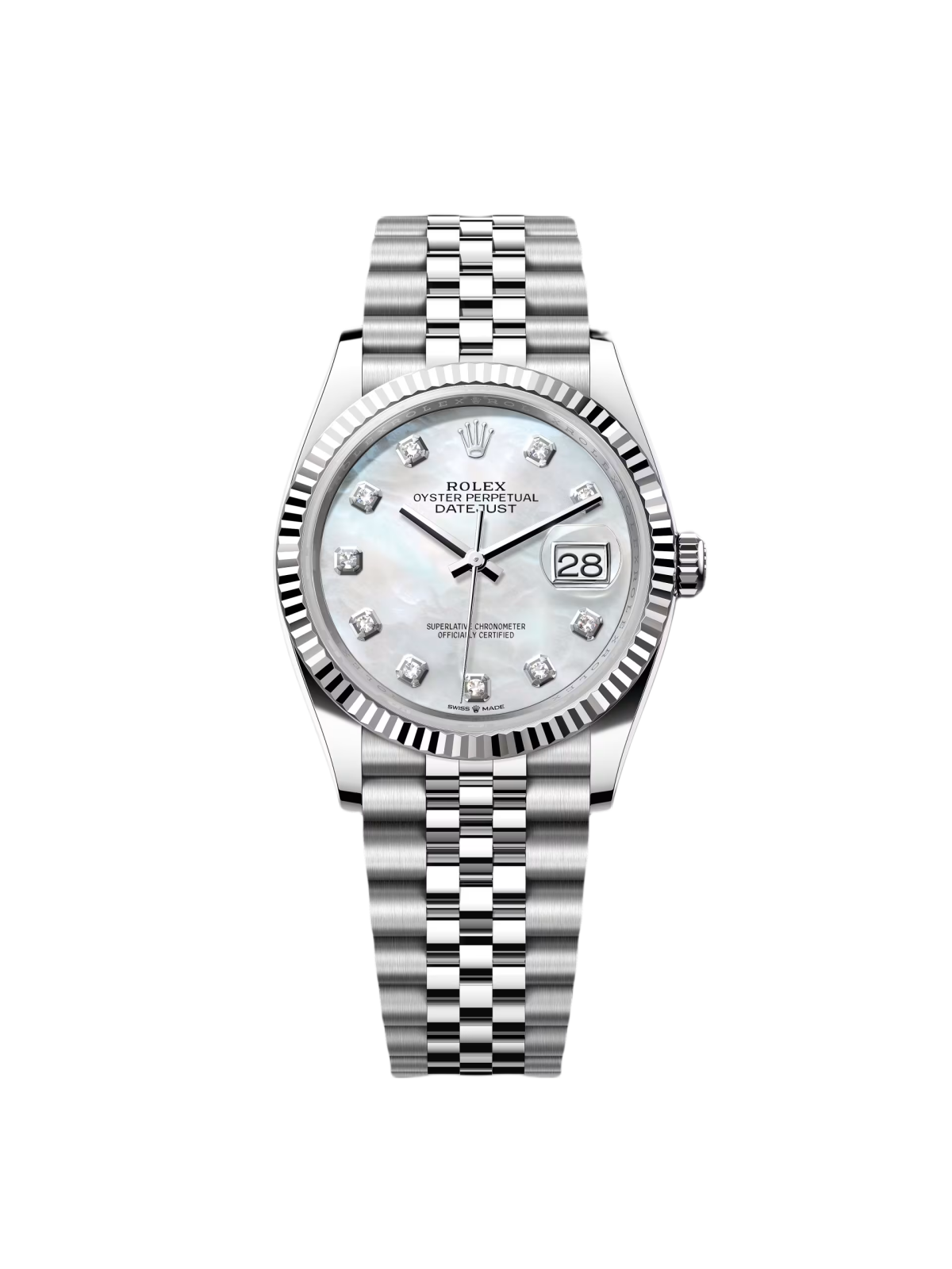 [2026 Mirror Grade]RLX  Datejust 36mm 126234 Mother of Pearl Diamond Dial Oyster Stainless Steel