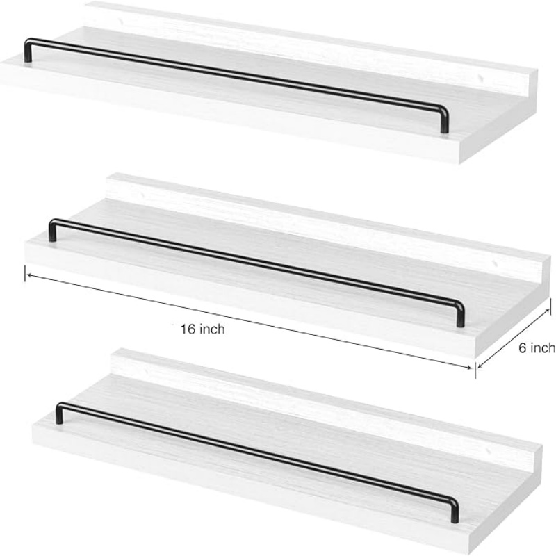 Blue Floating Shelves