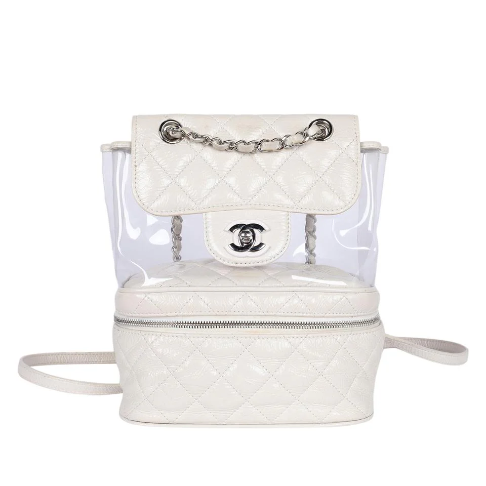 Zip Around Front Flap Backpack Quilted Leather