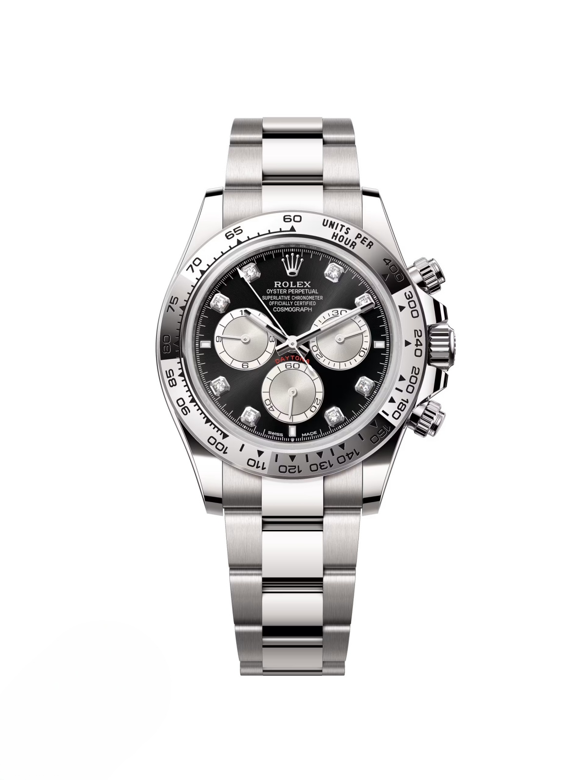 [2026 Mirror Grade]Rolex Daytona White Gold / Black/ Diamond-Set /Oyster  m126509-0002