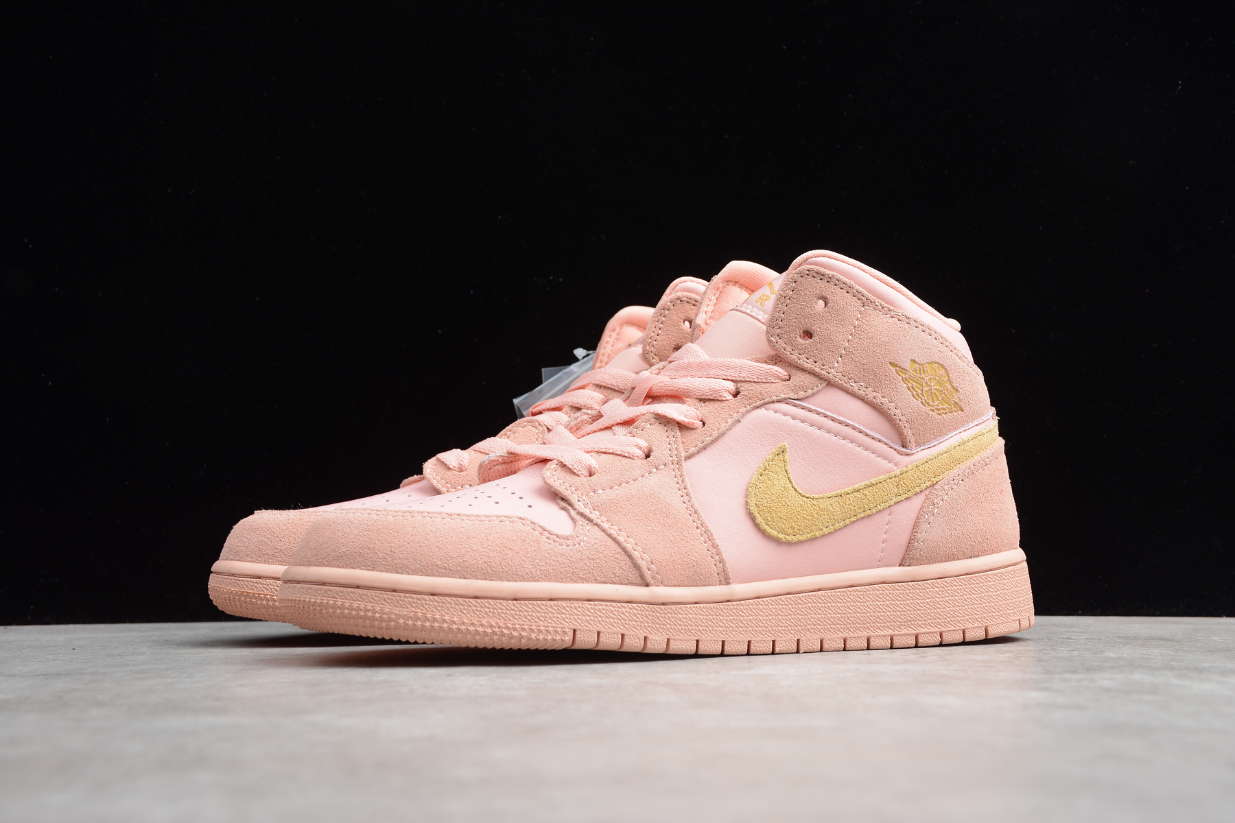 Air Jordan 1 Mid SE Men's 11 Coral Stardust Club Gold 852542-600