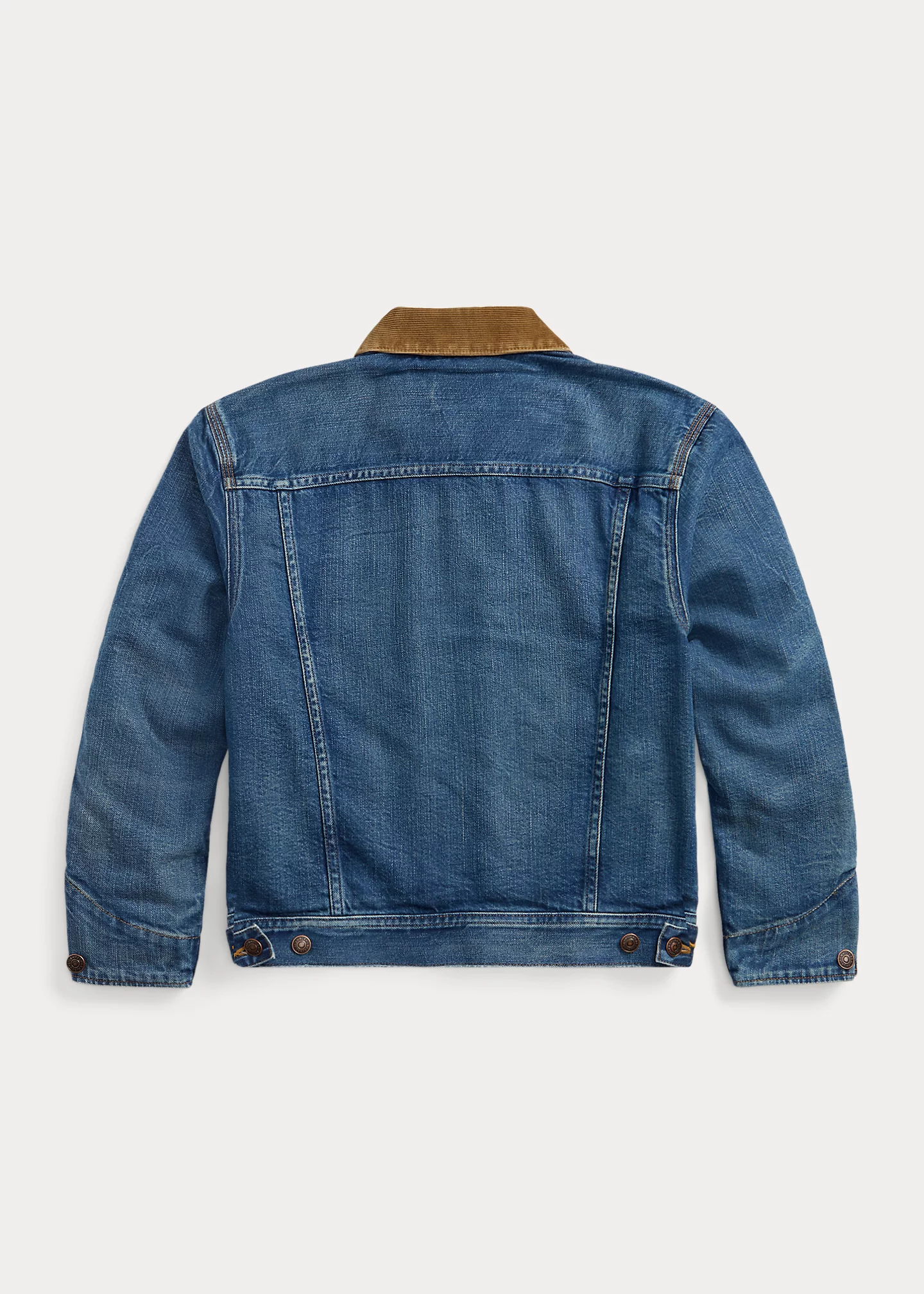 Corduroy-Collar Denim Jacket
