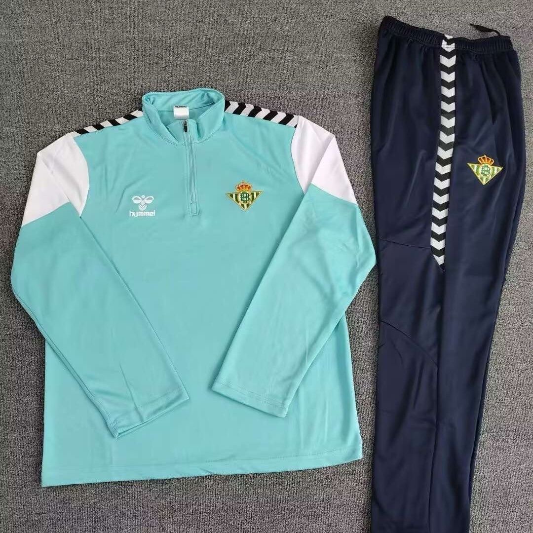 Kids Real Betis Training Kit (Sweatshirt+Pants) Light Green 2025/26