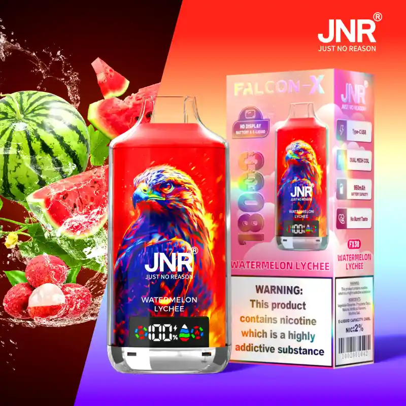 JNR - Falcon X - 18K Puffs - Disposable Vape - Watermelon Lychee