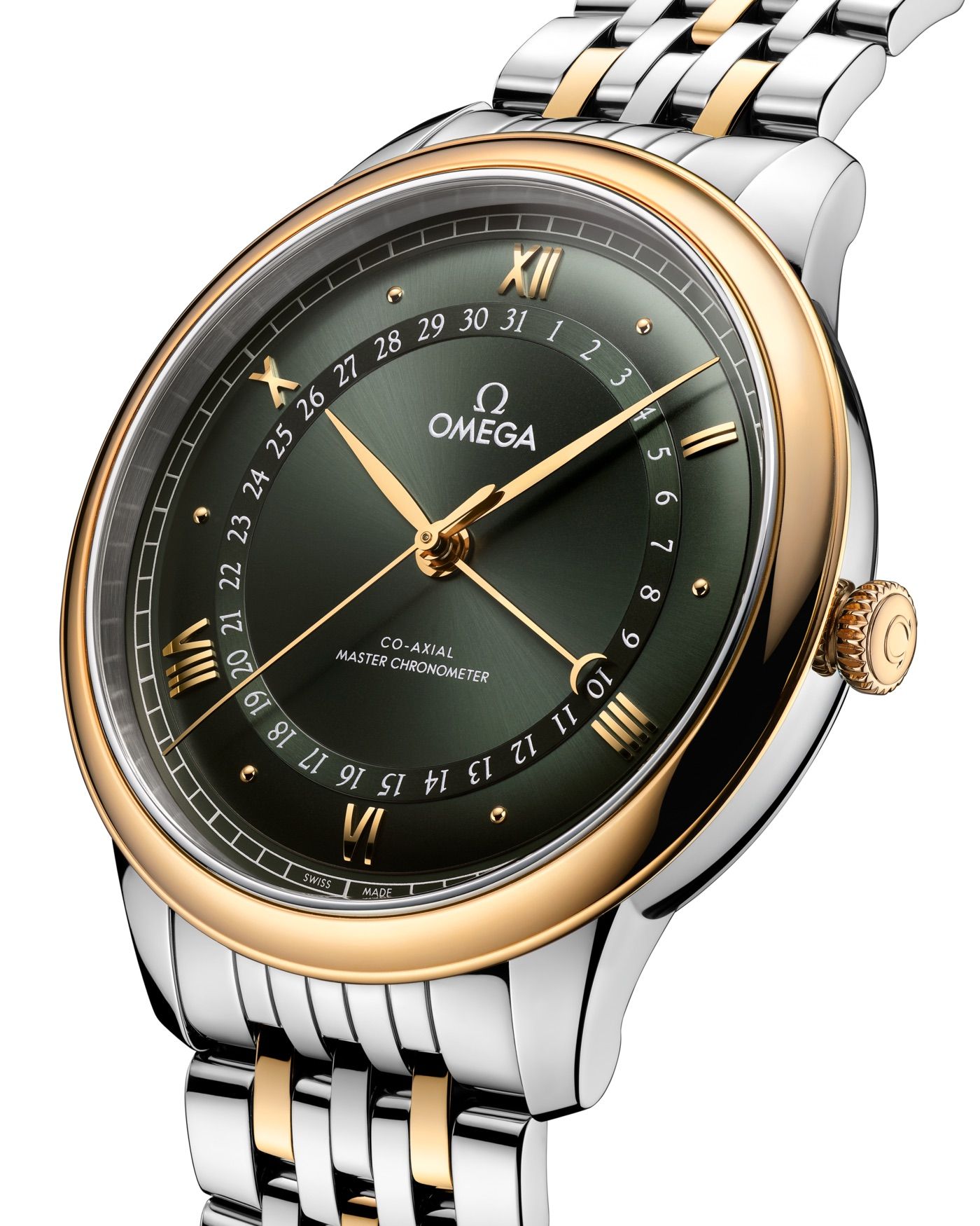 [2026 Mirror Grade]2025 Omega 434.20.42.22.10.001 De Ville Prestige 42mm Steel and Yellow Gold on Bracelet