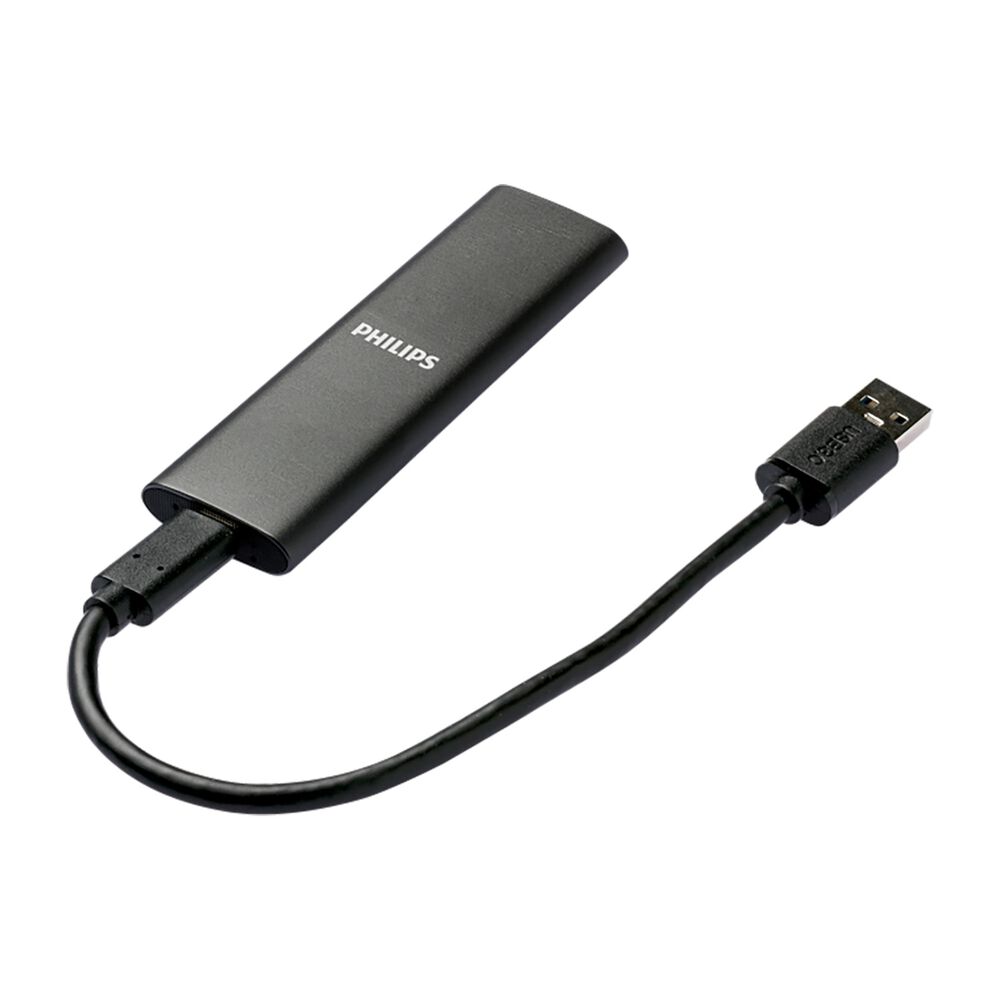 PHILIPS Dysk zewnętrzny SSD Philips Ultra Speed Space Grey 250 GB FM25SS031P/00, szary