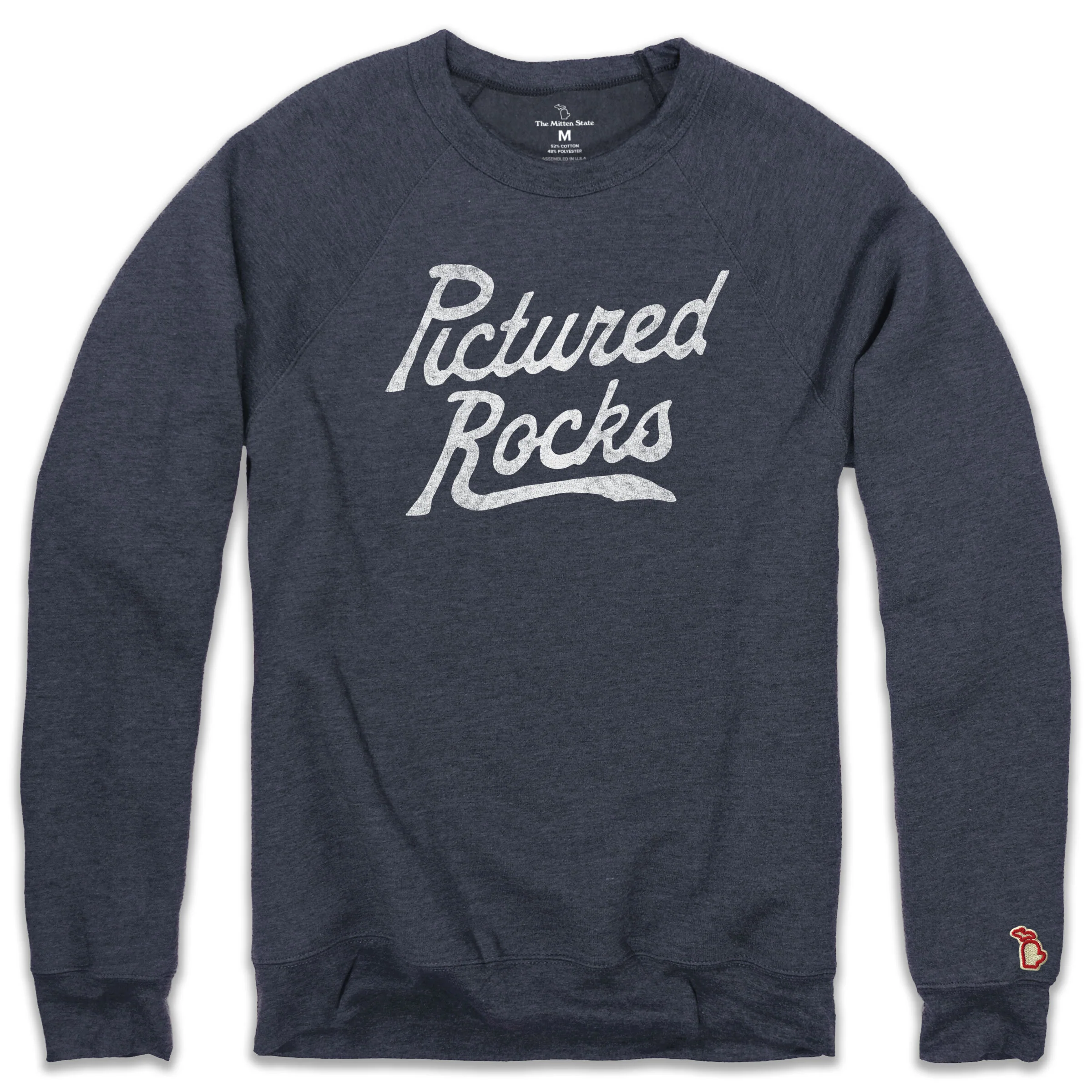 PICTURED ROCKS SCRIPT FLEECE SWEATSHIRT (UNISEX)