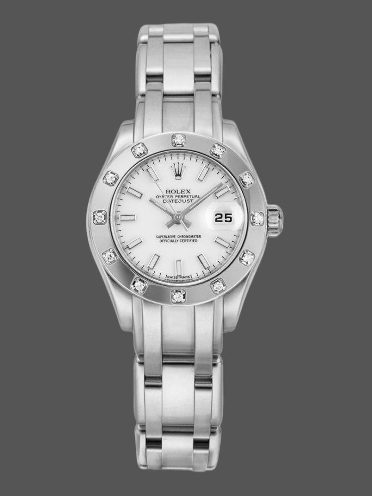 [2026 Mirror Grade]Rolex Masterpiece Pearlmaster 80319 White Dial 29MM Lady Replica Watch