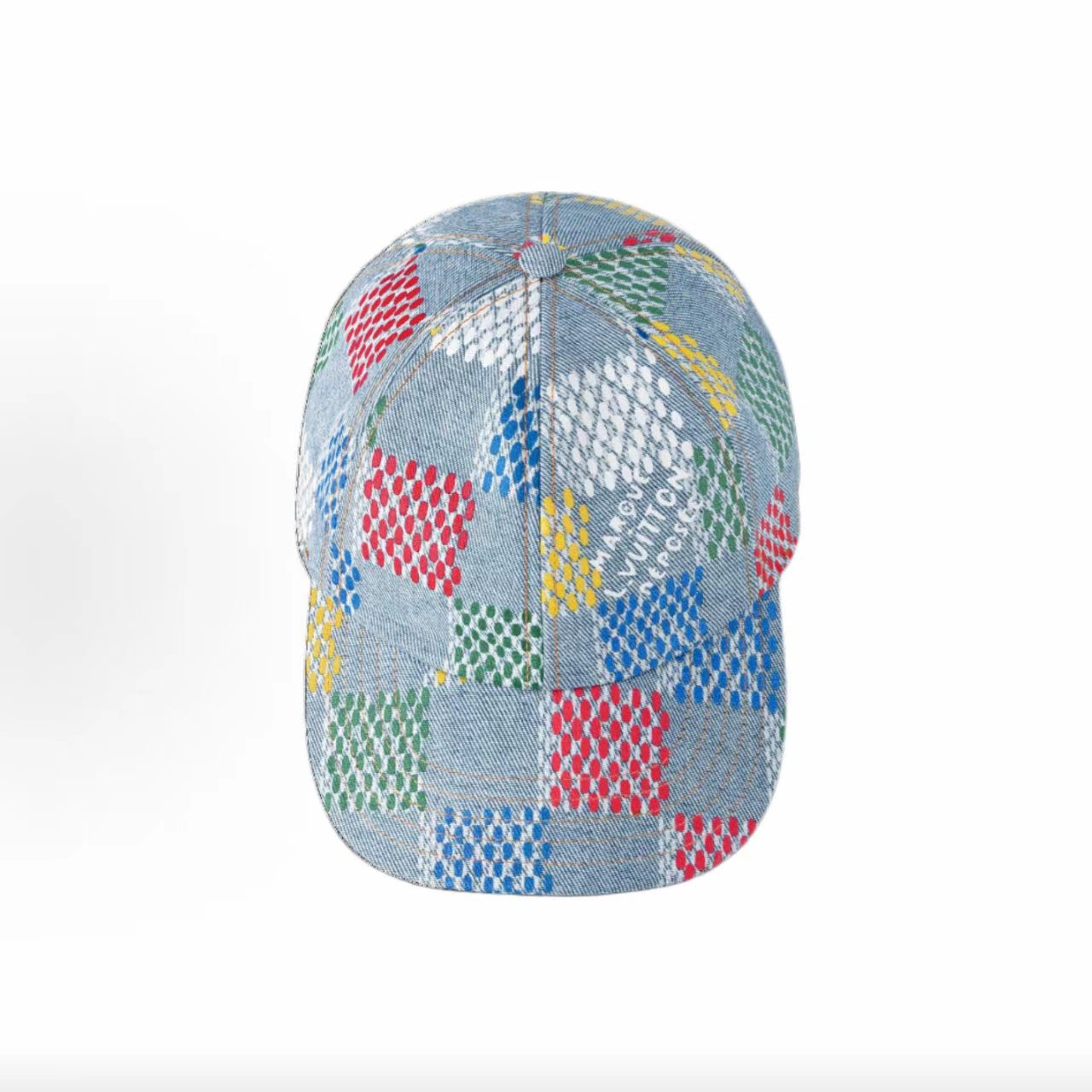 Louis Vuitton Multicolor Damier Check Denim Baseball Cap