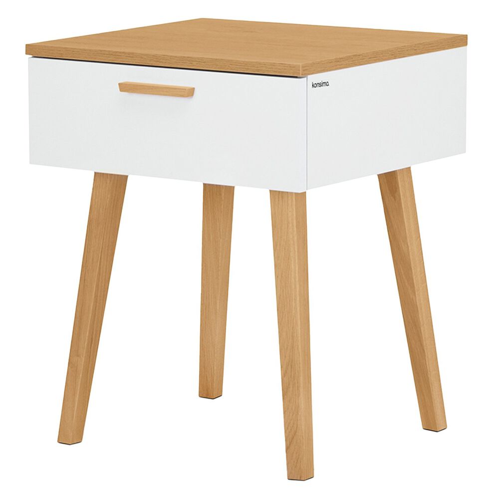 KONSIMO Stolik nocny Frisk 60 cm, biały
