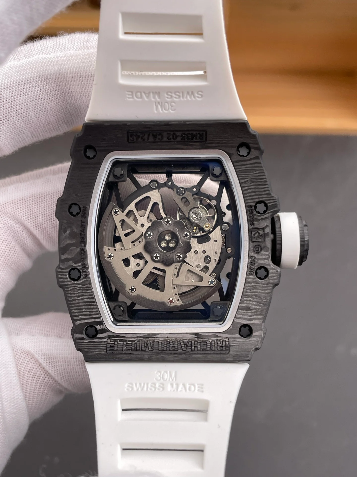 RM35-02 Carbon Fiber Red Bezel