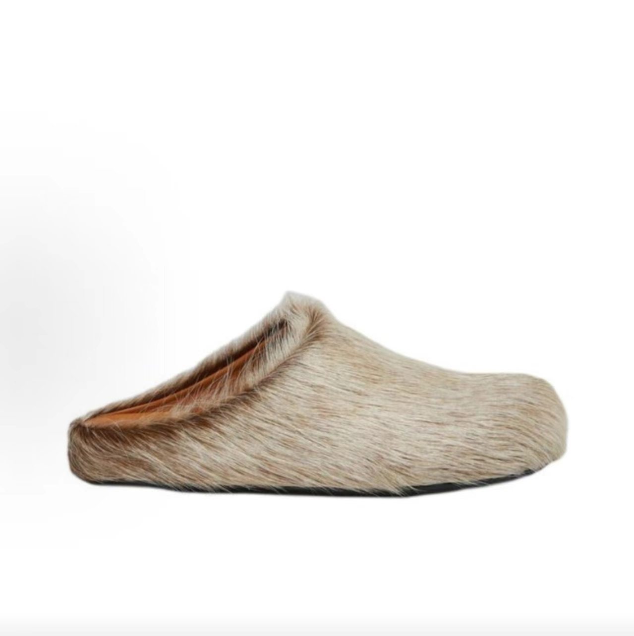 Marni Fussbett Mixed Grey Haircalf Mule
