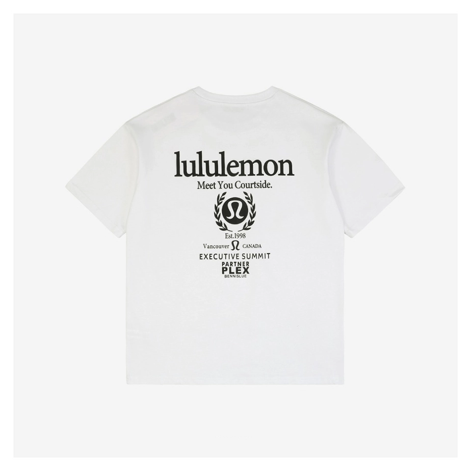 Lululemon Wheat Crest Logo Reveal Print T-Shirt (Black/White)