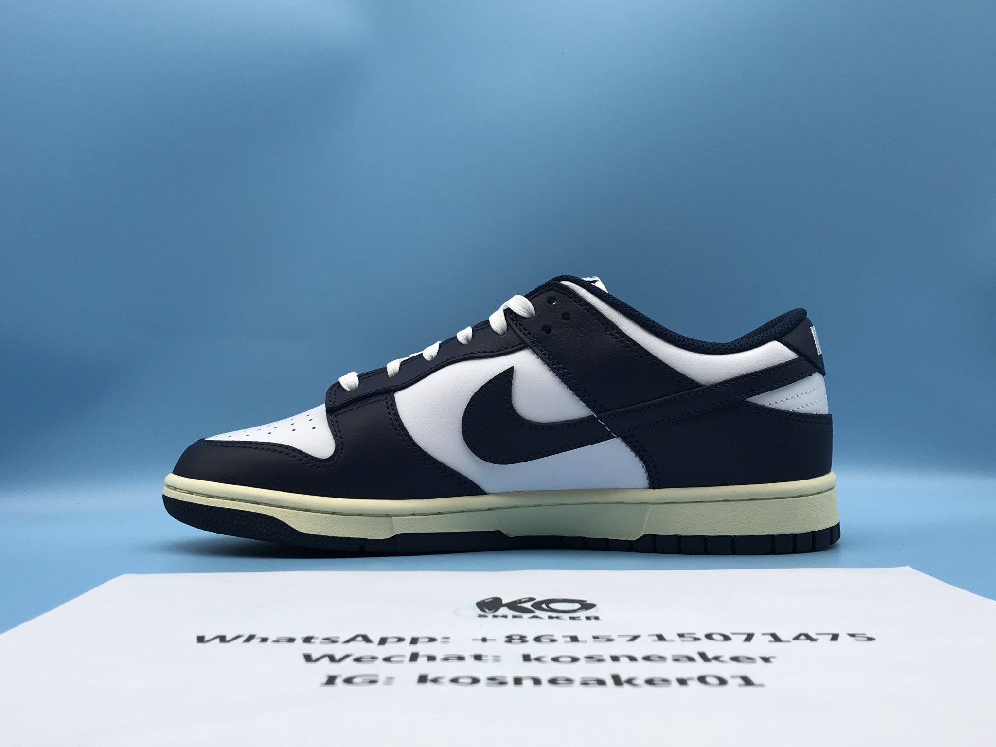 KO NIKE DUNK LOW “MIDNIGHT NAVY AND WHITE” DD1503-115