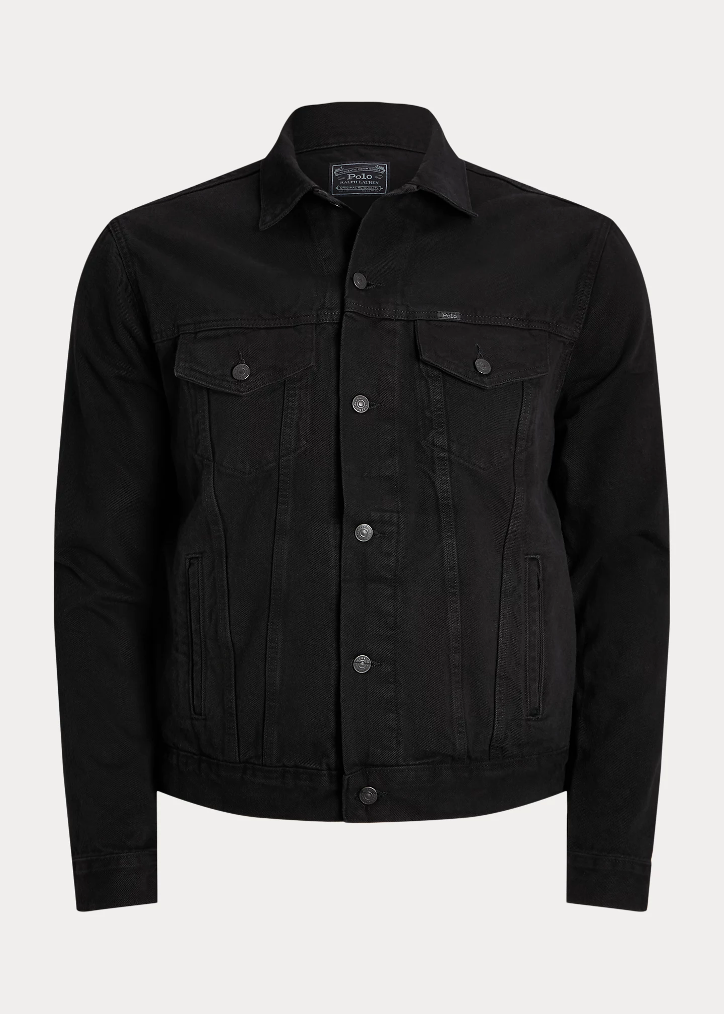 Garment-Dyed Denim Trucker Jacket