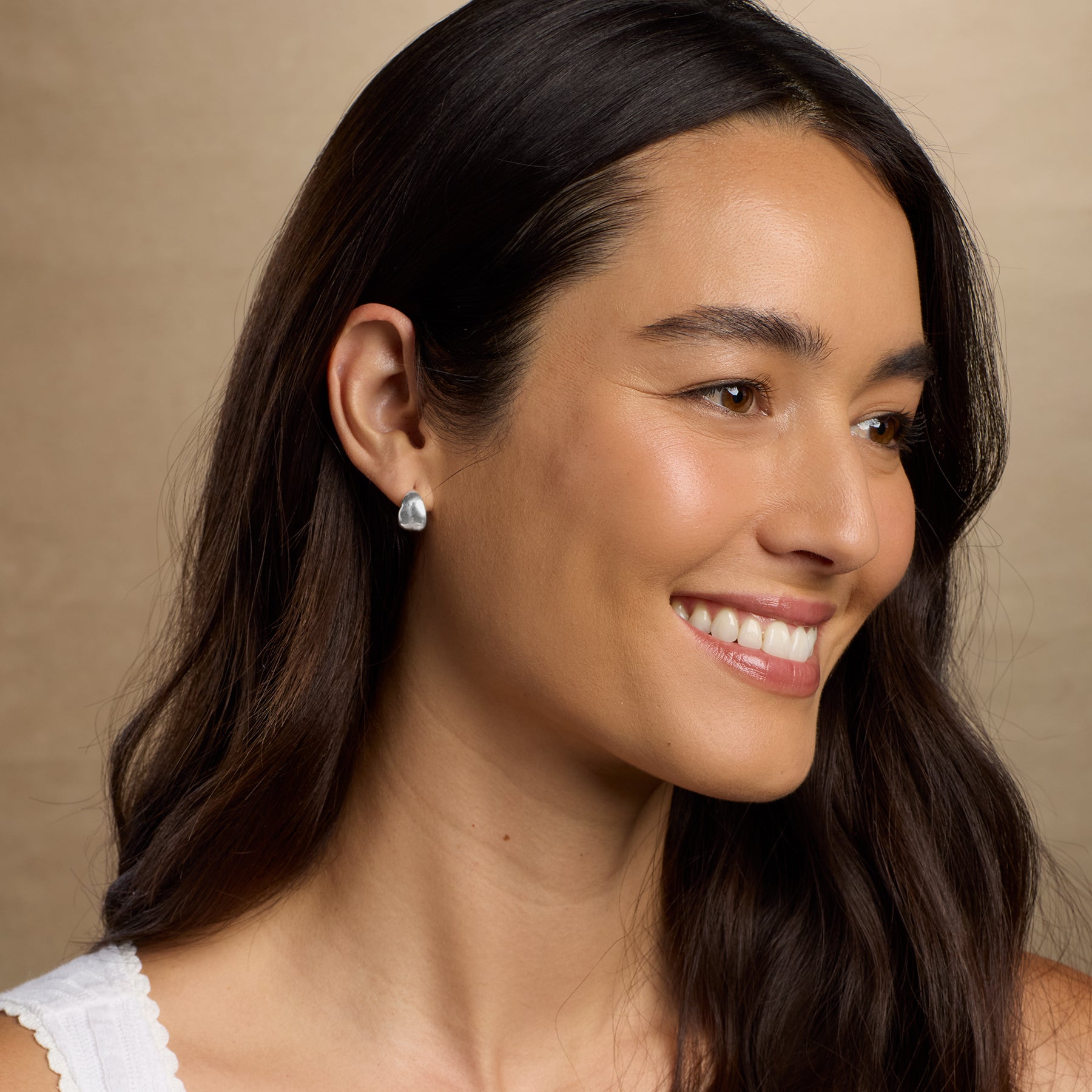 Dimpled Demi Hoops
