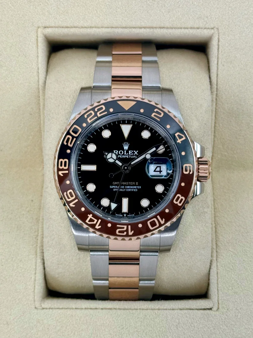 [2026 Mirror Grade]Rolex GMT Master II 40 Two Tone Rose Gold Rootbeer 126711CHNR