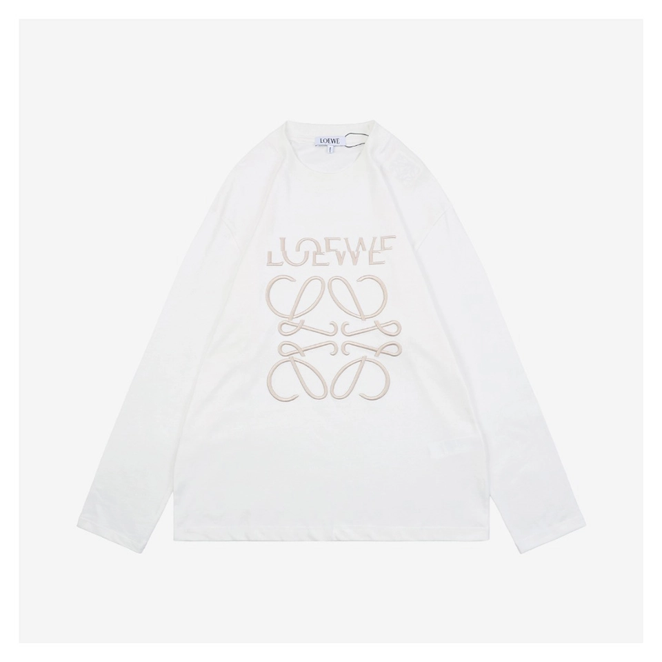 L Dislocated Logo Embroidered Shirt (Black/White)