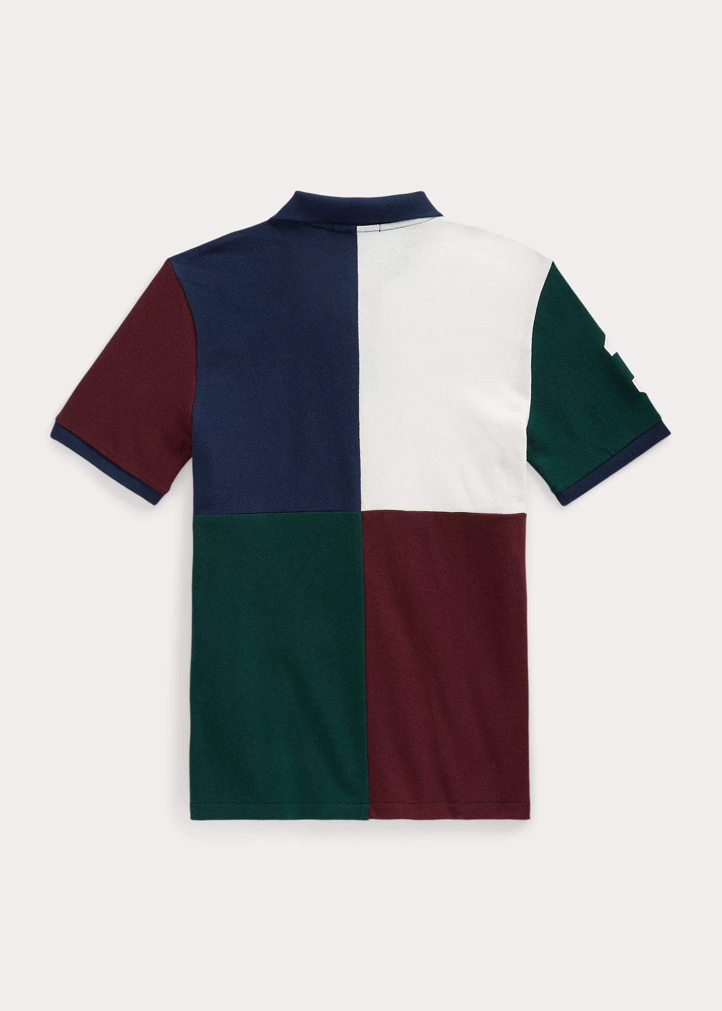 Color-Blocked Big Pony Cotton Polo Shirt