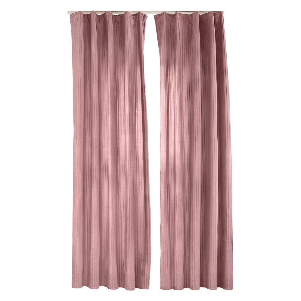 SMUKEE Zasłony aksamitne na taśmie 135 x 250 cm Smukee Home, 2 szt., różowe