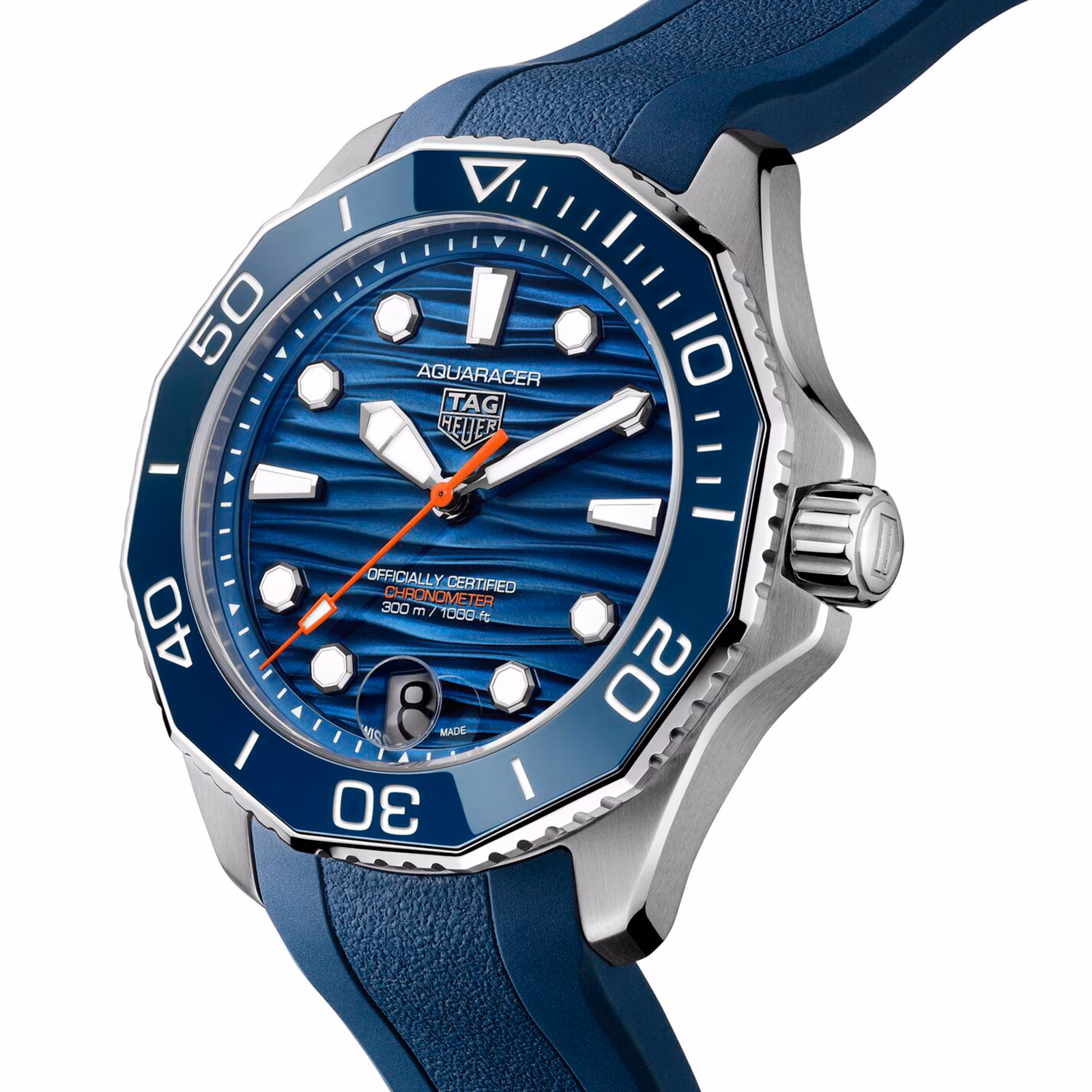 [2026 Mirror Grade]TAG Heuer Aquaracer Professional 300 Date 42mm Mens Watch Blue Rubber WBP5111.FT6259