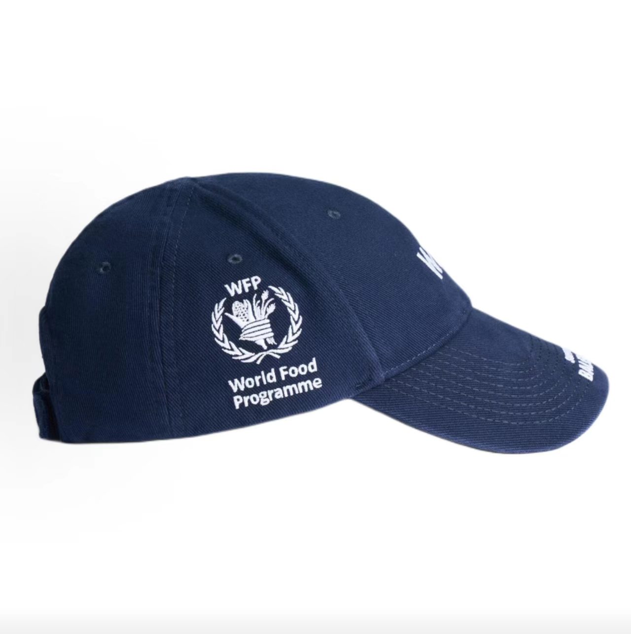 Balenciaga WFP Supported By Balenciaga Navy Baseball Cap